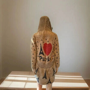 Loose Hoodie Cardigan Sweater LoveParis Winter Fashion Soft Gothic Grunge Lady M